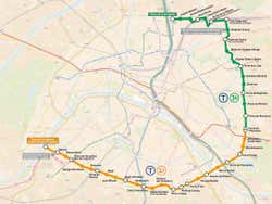 Plano de tranvía de París